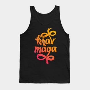 Krav Maga Jagged Colorful Script Tank Top